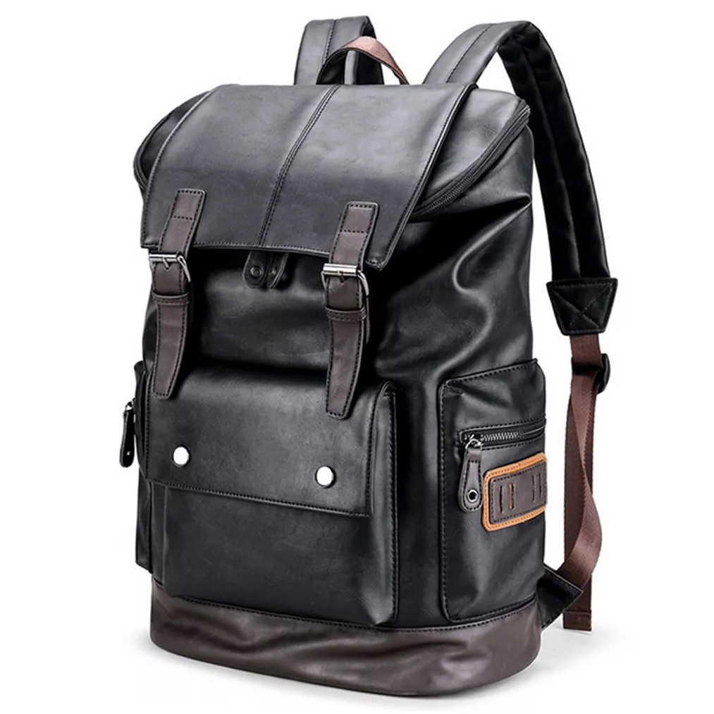 Mochila Urbana Cuero PU Livebox 0120 Negro
