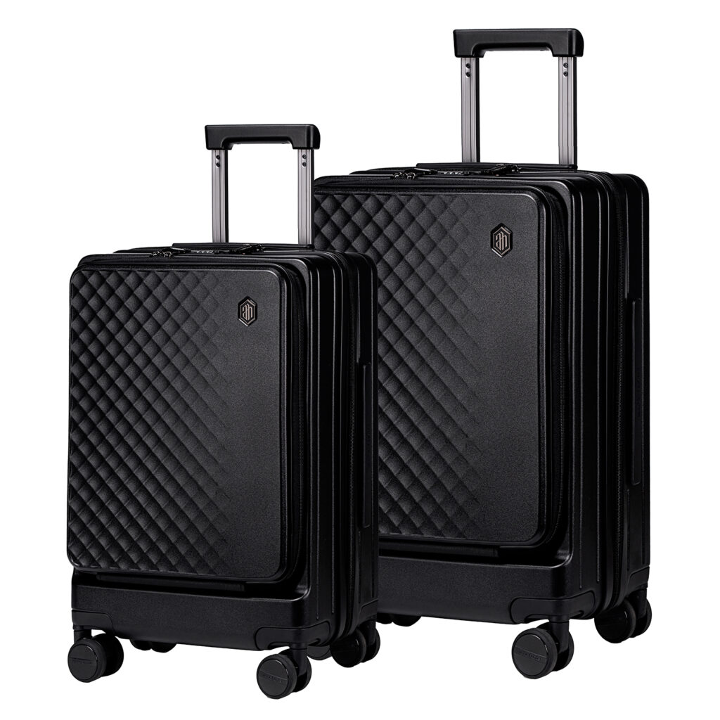 Set de Maletas Premium Arctic Hunter 20″/24″ Cerradura TSA- LGX002 Negro