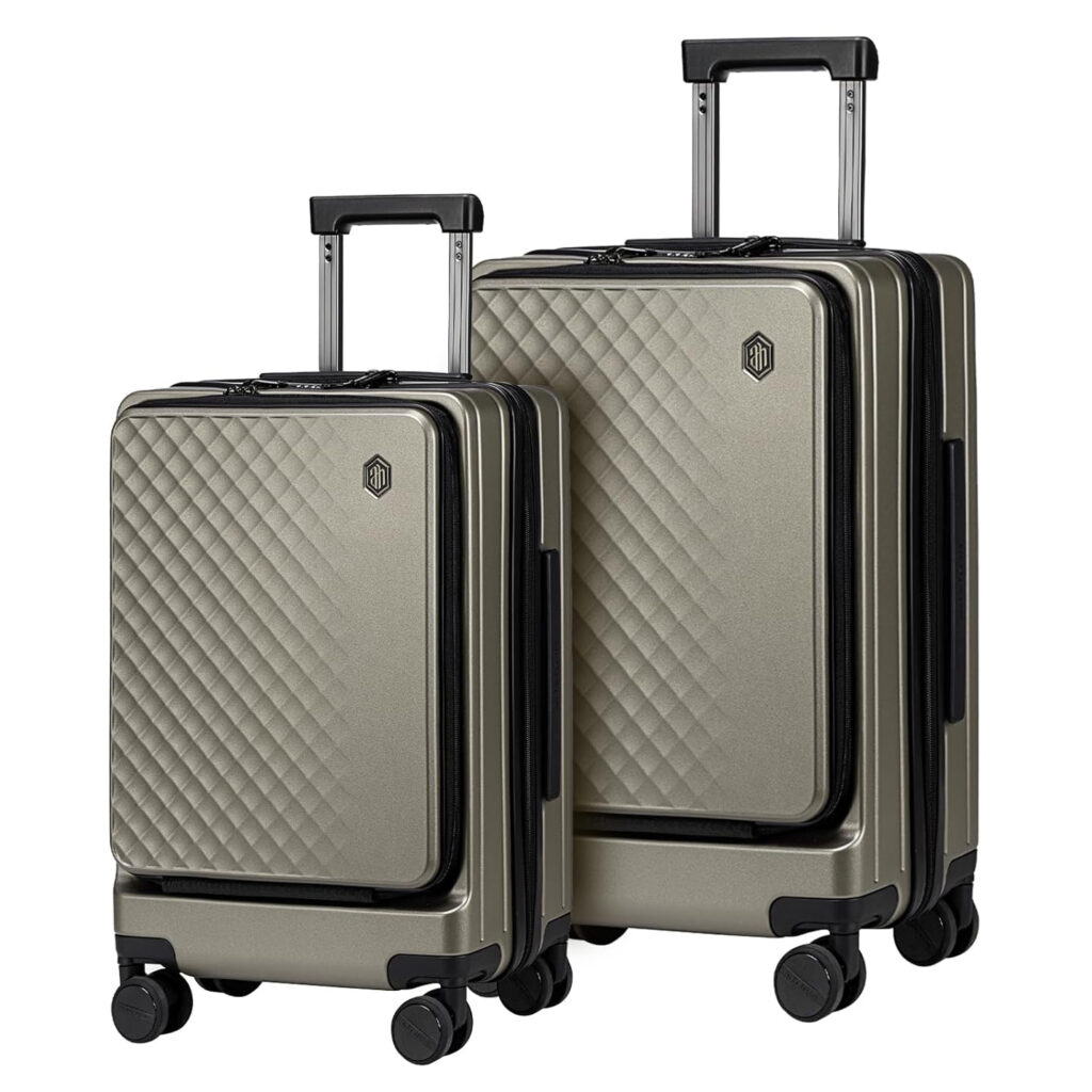 Set de Maletas Premium Arctic Hunter 20″/24″ Cerradura TSA- LGX002 Dorado